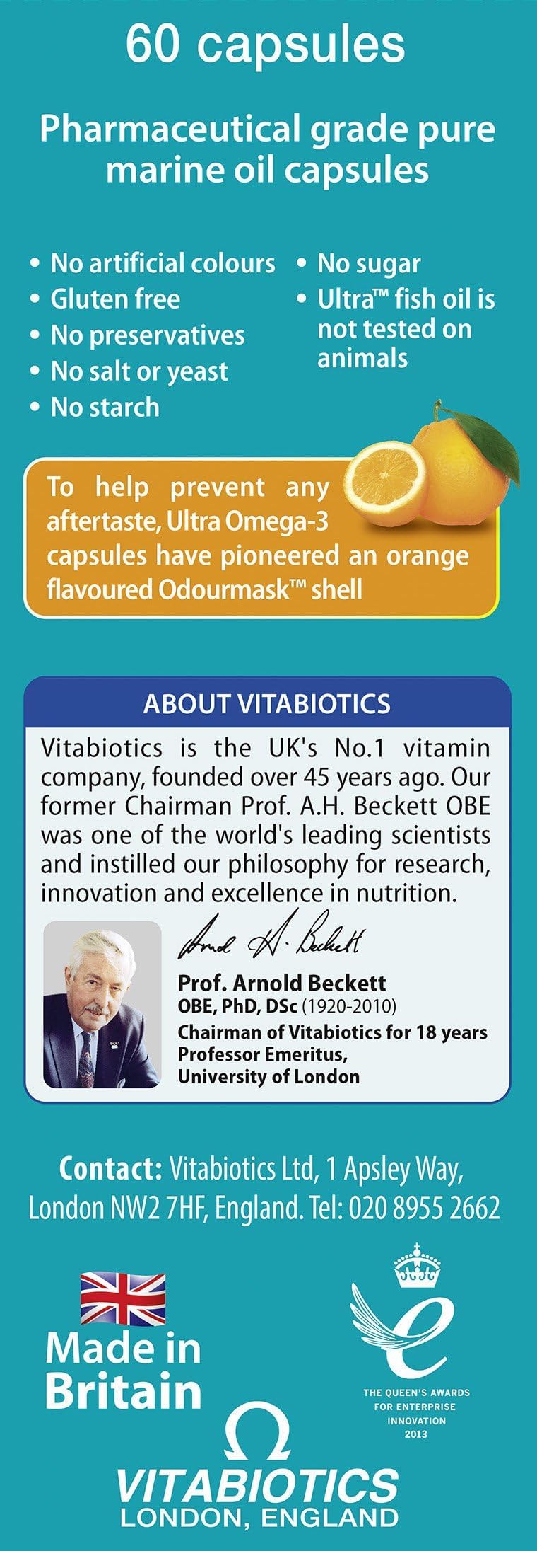 Vitabiotics Ultra Omega-3 High Potency capsules close-up for heart and brain support