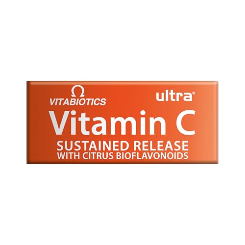Vitabiotics Ultra Vitamin C bottle placed on a shelf for everyday use.