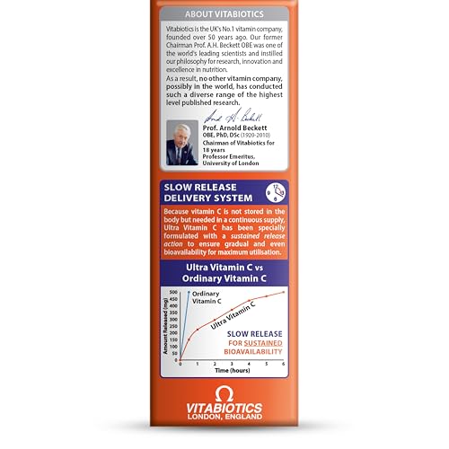 Vitabiotics Ultra Vitamin C packaging design displayed for retail.