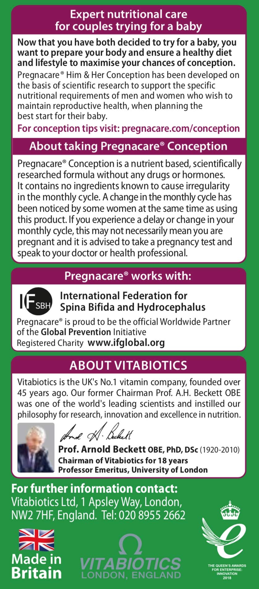 Vitabiotics Wellman Conception bottle highlighting zinc-supported reproductive health.
