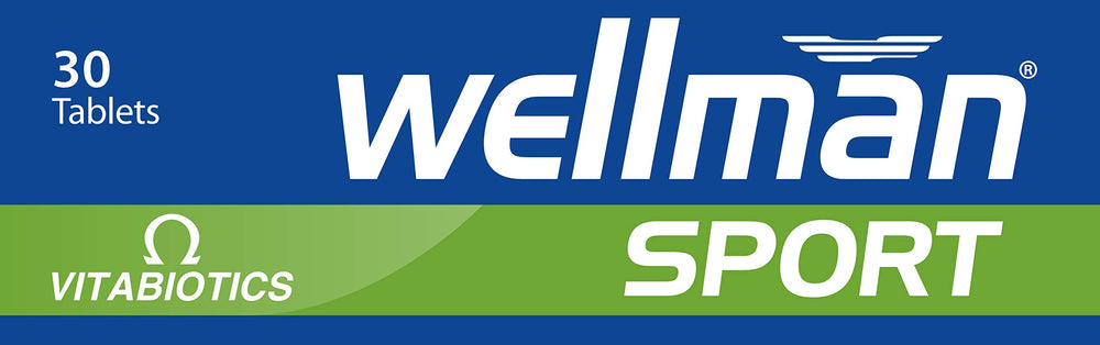 Hands holding Vitabiotics Wellman Sport tablets, ready for daily supplementation.