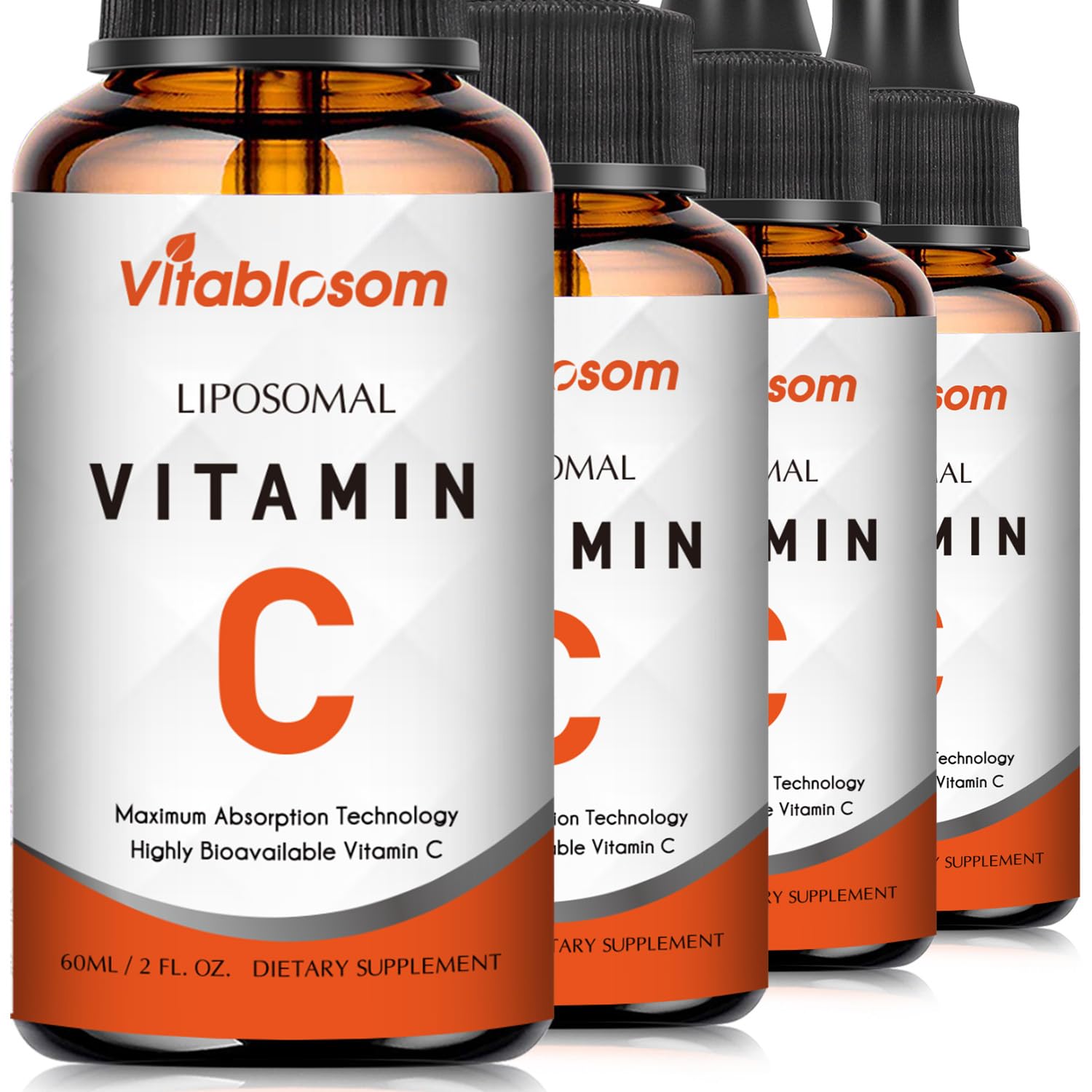 Vitablosom liposomal vitamin C bottle ready for daily use.