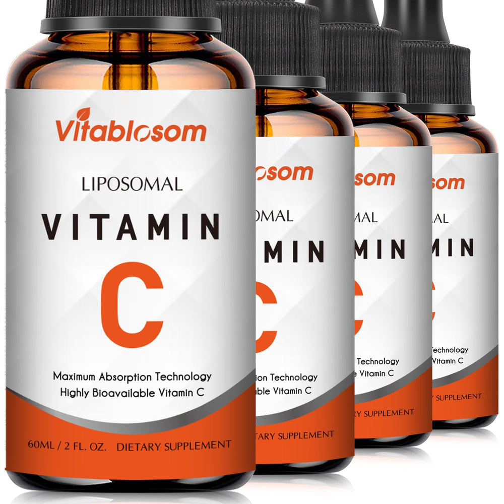 Vitablosom liposomal vitamin C bottle ready for daily use.