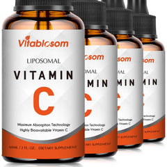 Vitablosom liposomal vitamin C bottle ready for daily use.