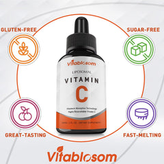 Visual of the 2ml daily dose from Vitablosom Liposomal Vitamin C