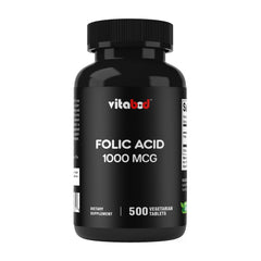 Vitabod Folic Acid bottle front showing label, prenatal nutrient support