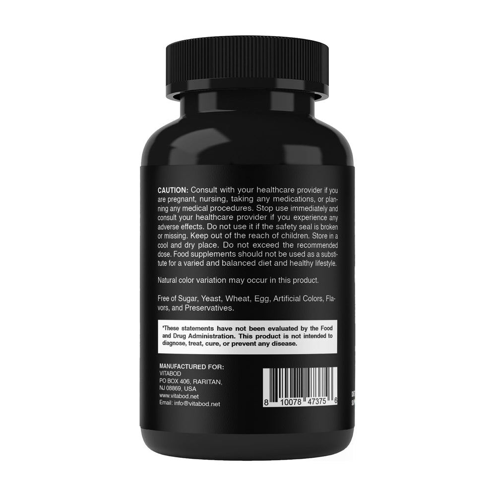 Vitabod Folic Acid packaging on desk with planner