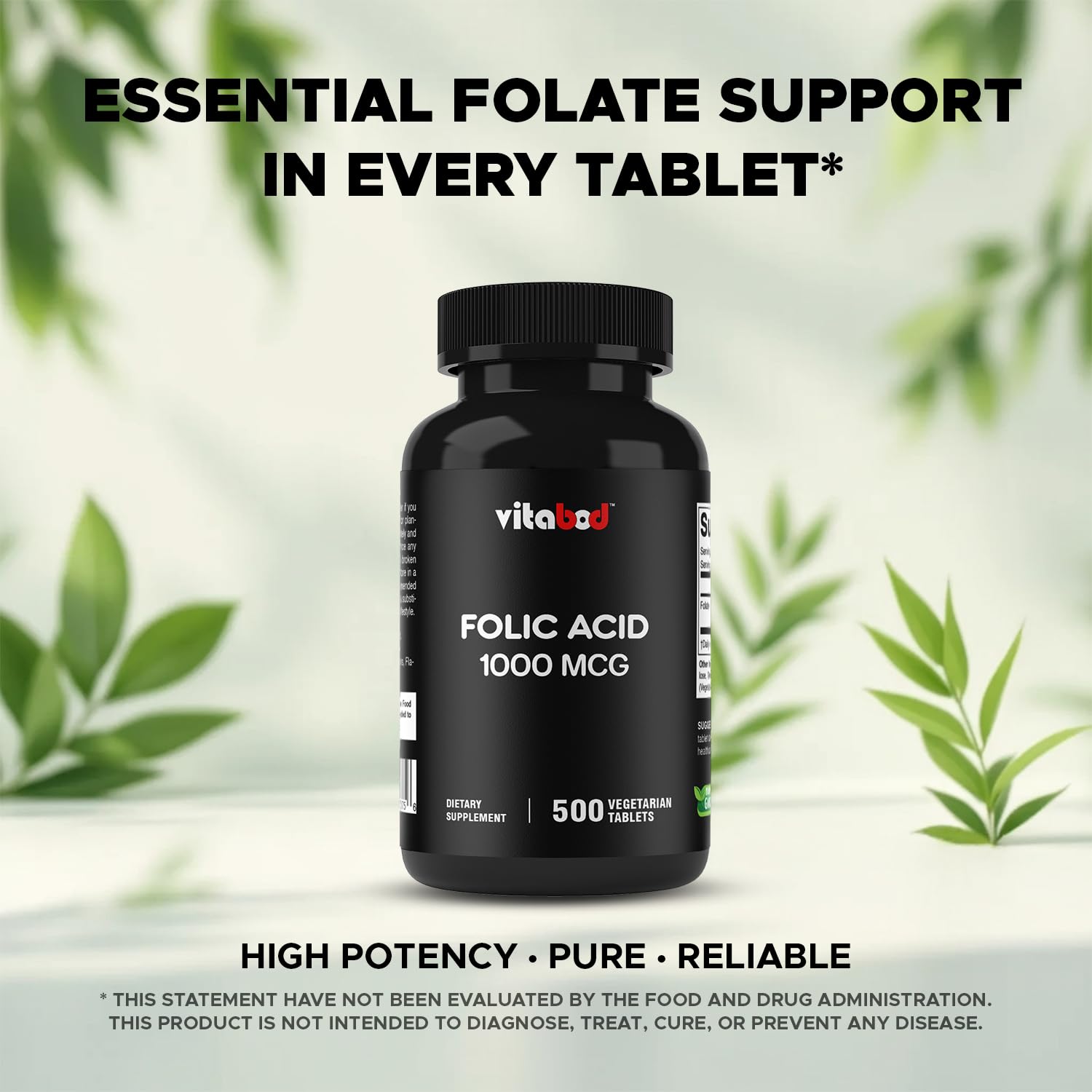 Vitabod Folic Acid produced in the USA under GMP standards