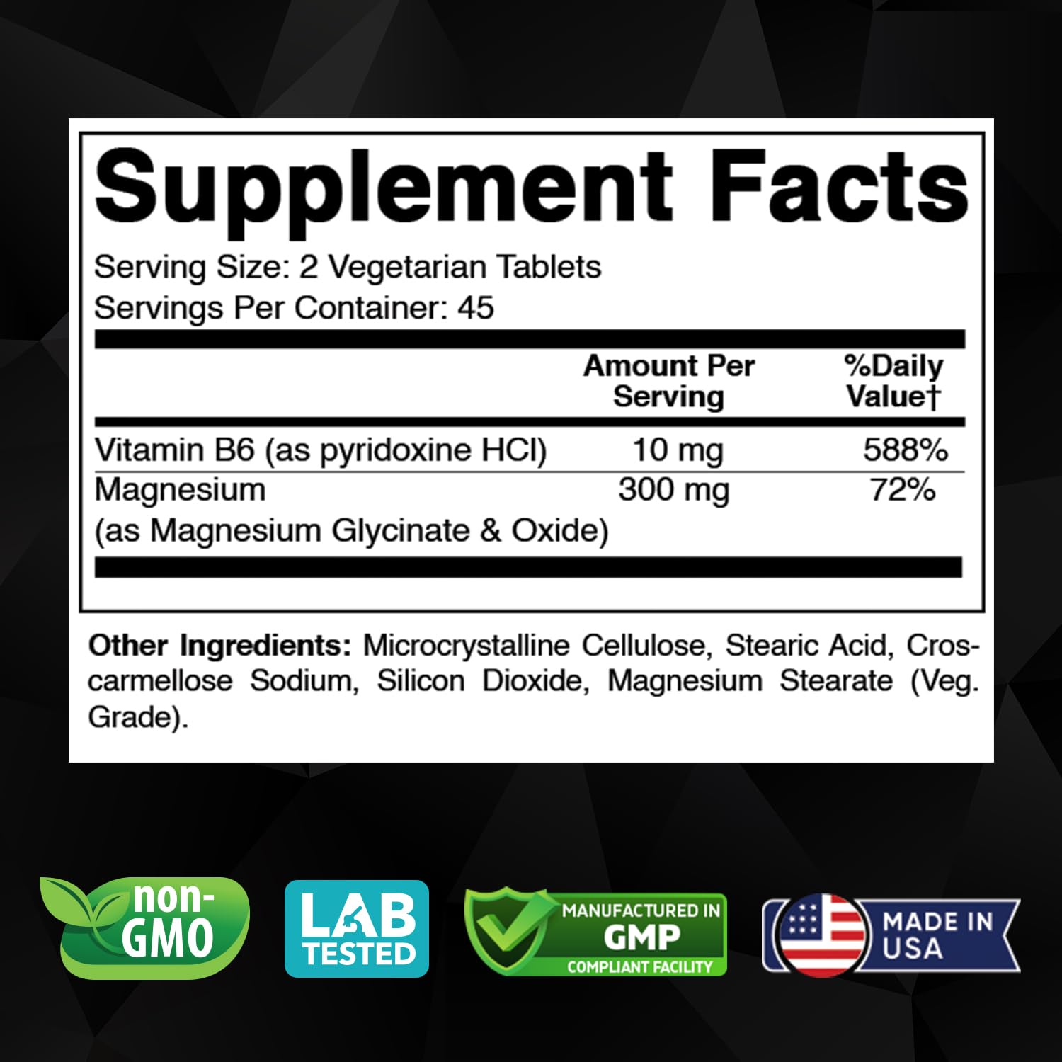 Vitabod magnesium glycinate bottle front—premium chelated formula on display