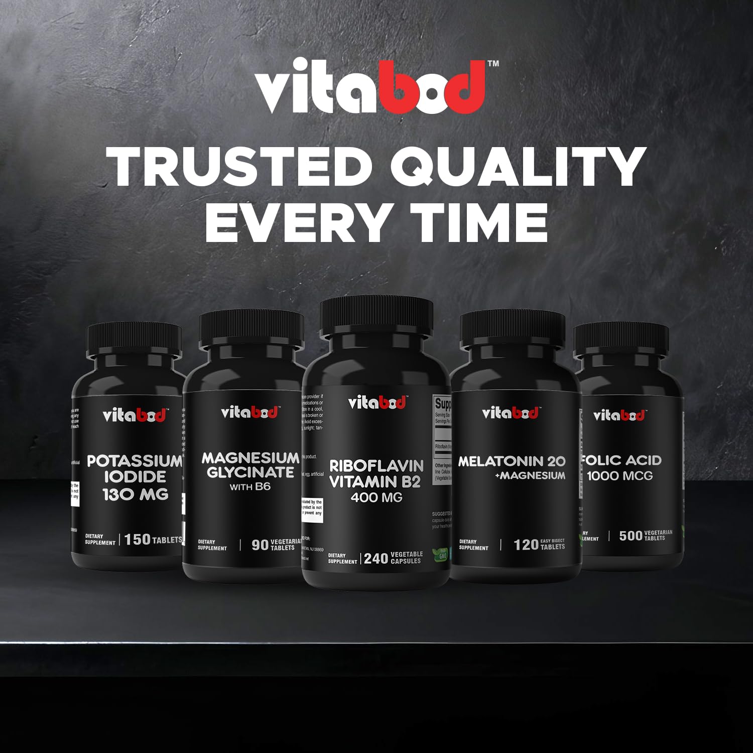 Vitabod non-GMO and gluten-free banner highlights allergen-friendly features.