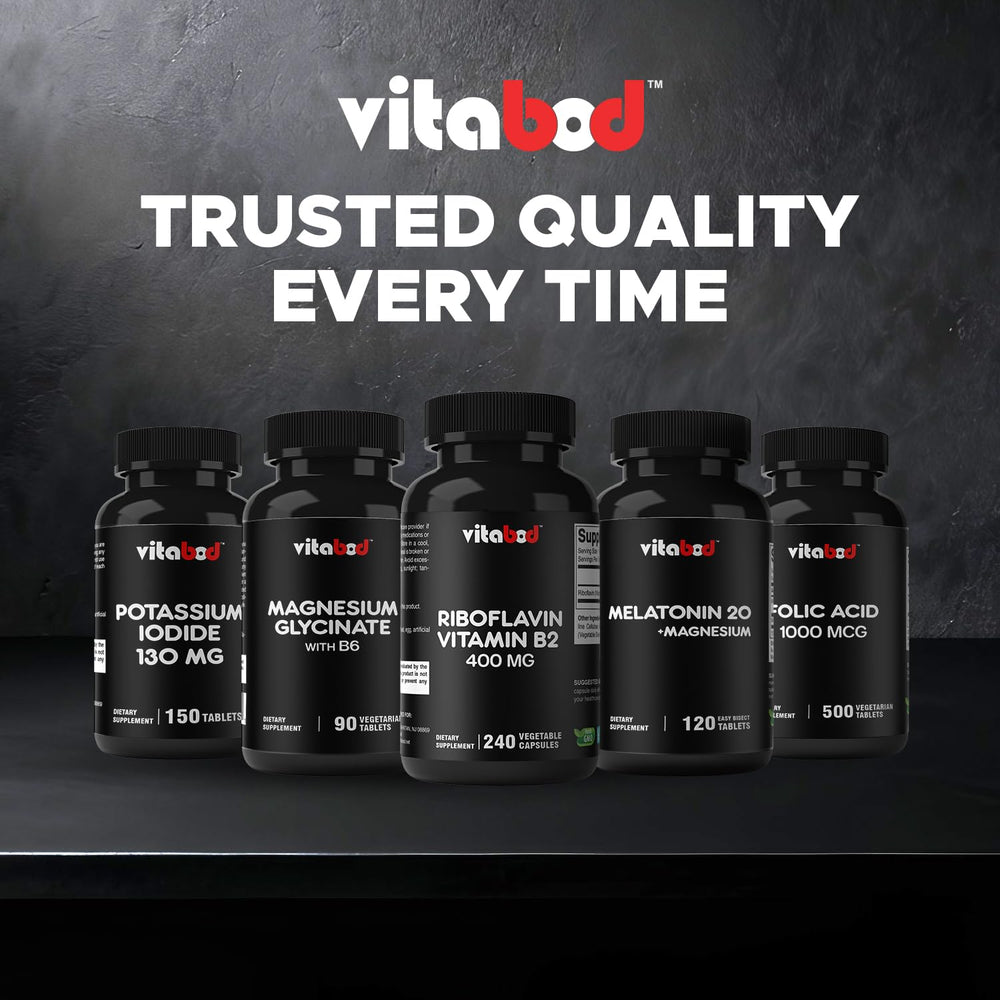 Vitabod non-GMO and gluten-free banner highlights allergen-friendly features.