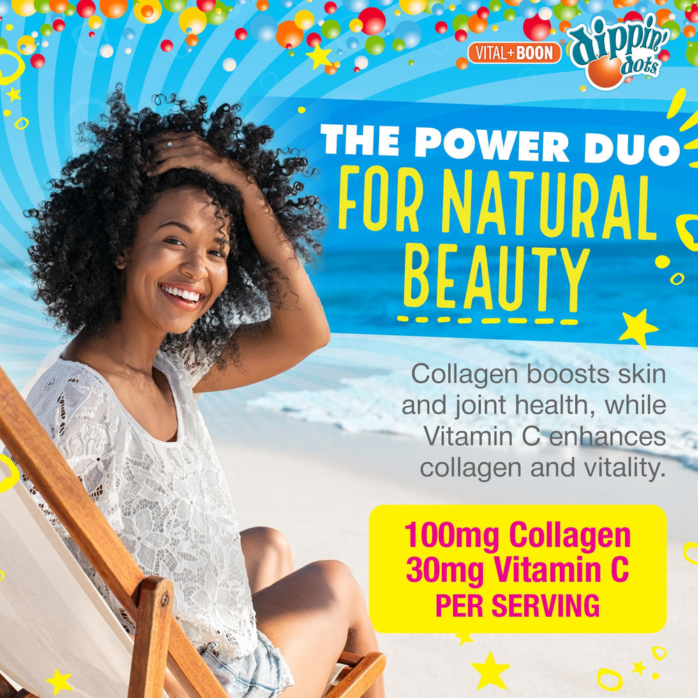 Vital+Boon Dippin' Dots natural color source label with black carrot.
