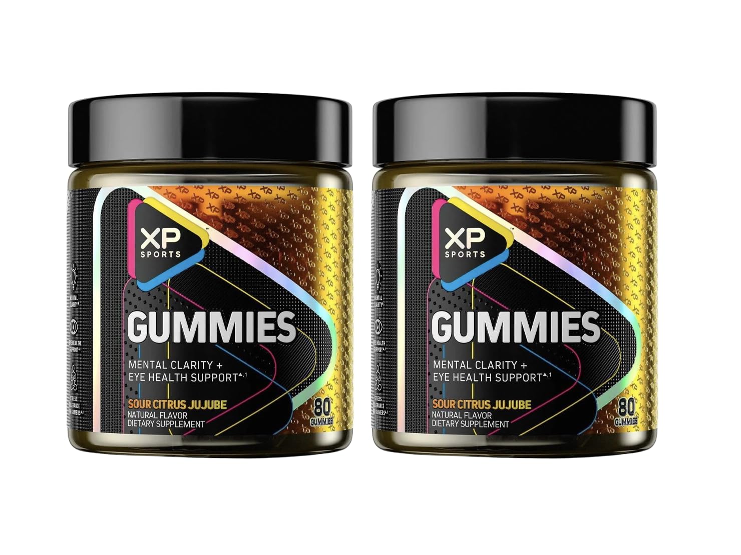 VitaBoost Performance Sports Gummies bottle front highlights focus and eye health