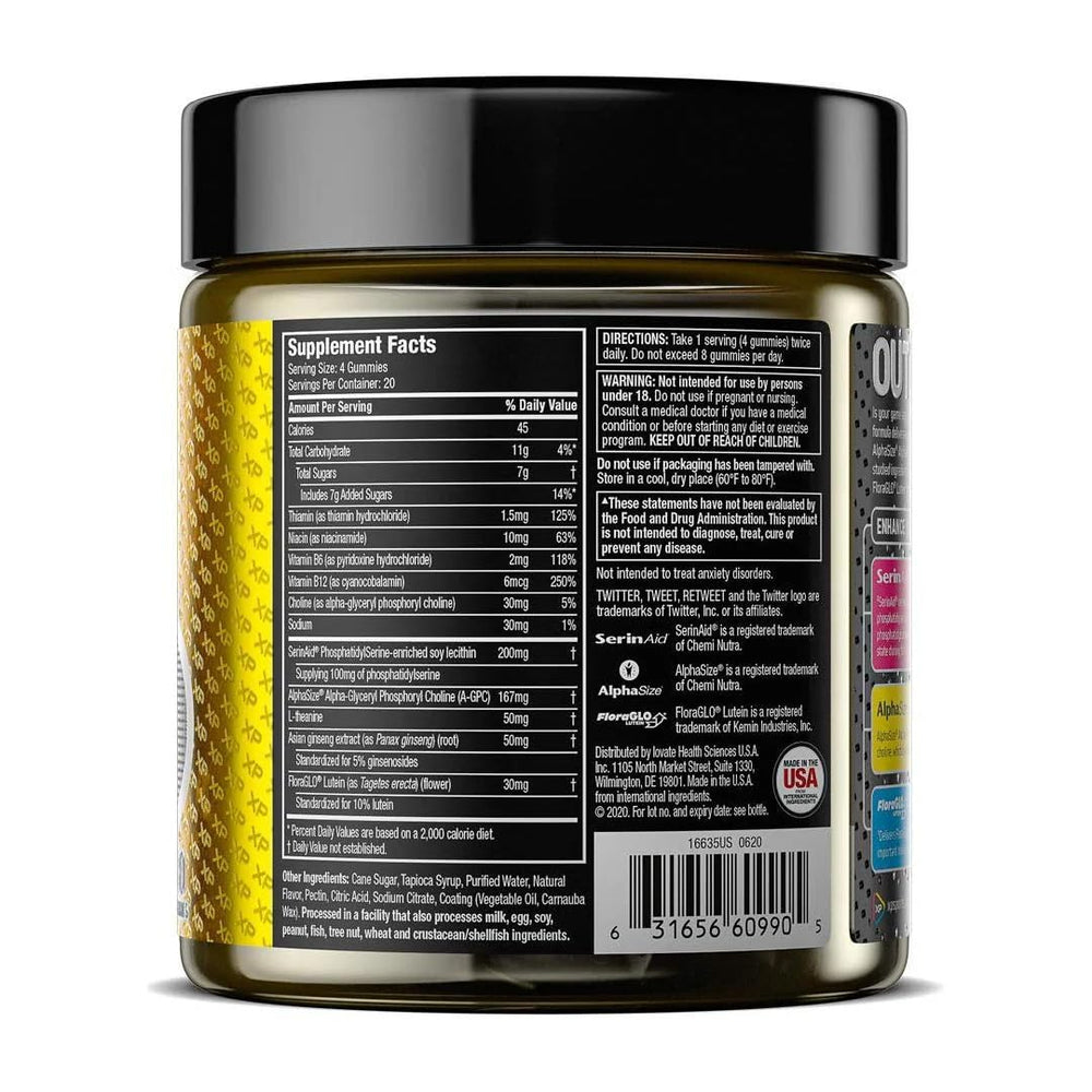 VitaBoost nutrition facts label emphasizes eye health support nutrients