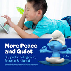 VITABURST Smurfs Kids Calm Gummies real fruit flavor on label