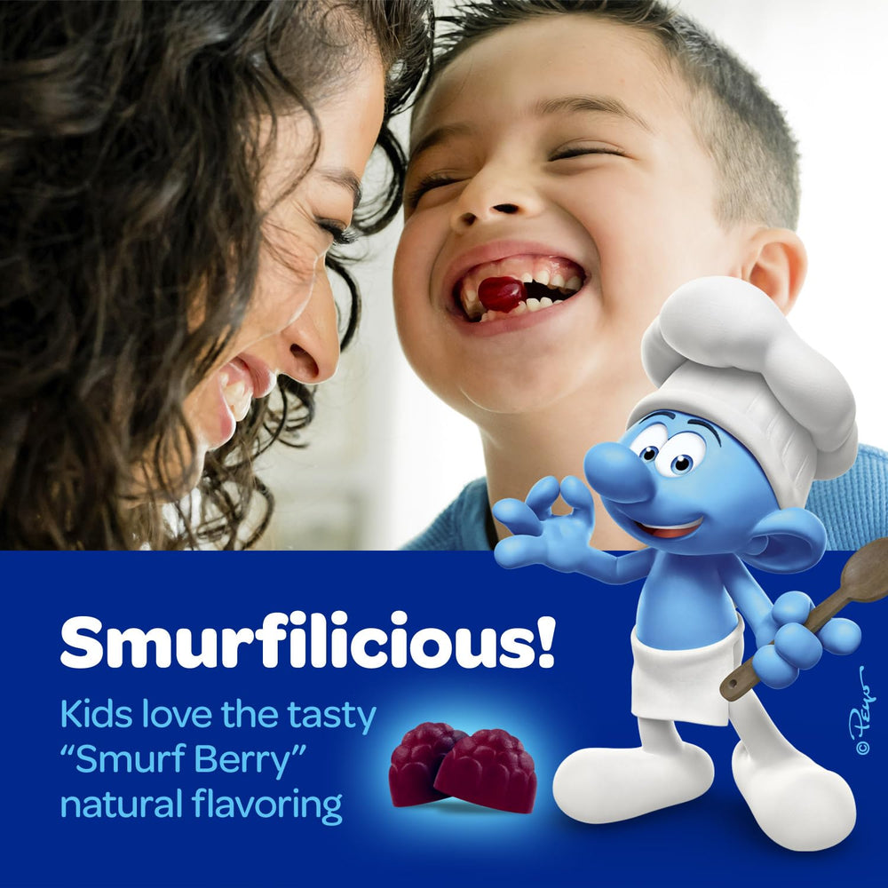 VITABURST Smurfs Kids Gummies real-fruit-juices highlighting six flavors for tastier daily nutrition