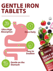 Vitacook iron supplement label with non-GMO and USA-made assurances