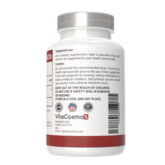 VitaCosmoX Berberine HCl label highlights gluten free and non-GMO info.