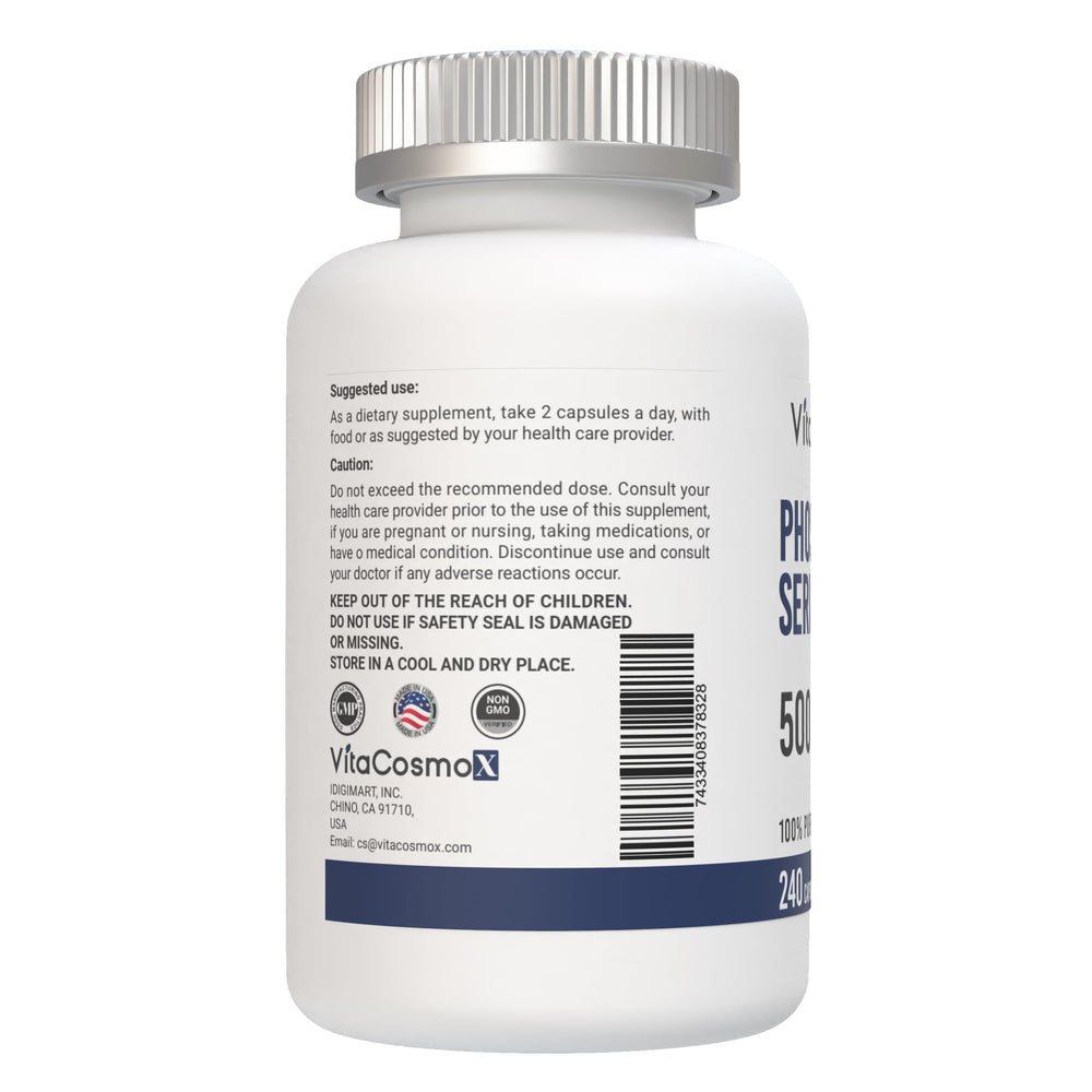 VitaCosmoX 240 veggie capsules package offers vegan-friendly daily supplementation