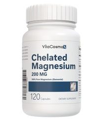 VitaCosmoX chelated magnesium bottle front, convenient daily support option