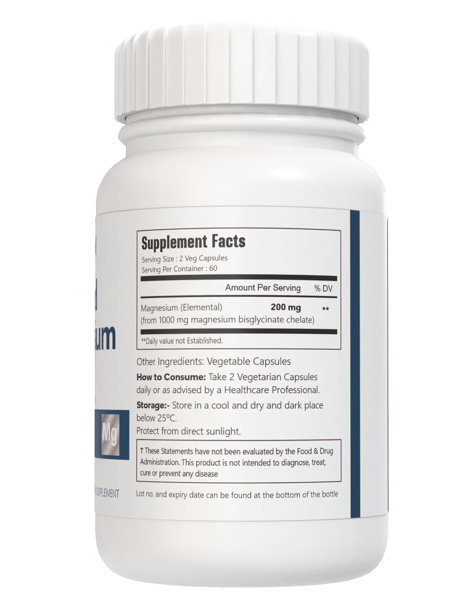 VitaCosmoX magnesium bisglycinate capsules closeup highlights premium absorbable form