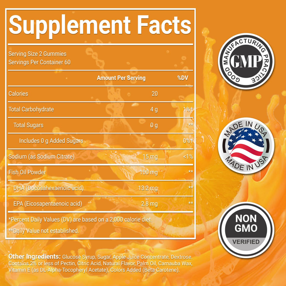 VitaCosmoX Omega-3 vegan gummies gluten-free badge on bottle reinforces safe-for-all diets