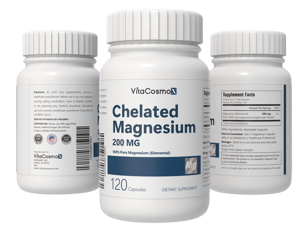 VitaCosmoX serving two capsules supports a 60-day supply