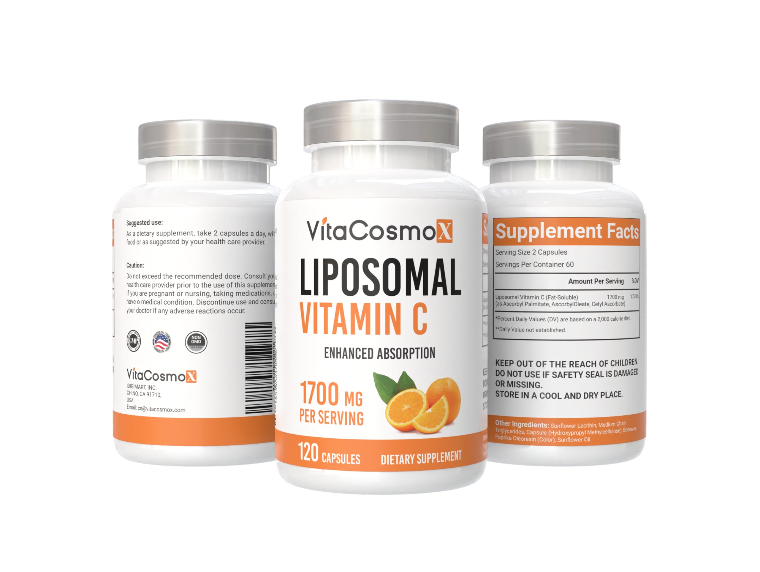 VitaCosmoX 1700mg serving capsules ready for your daily routine