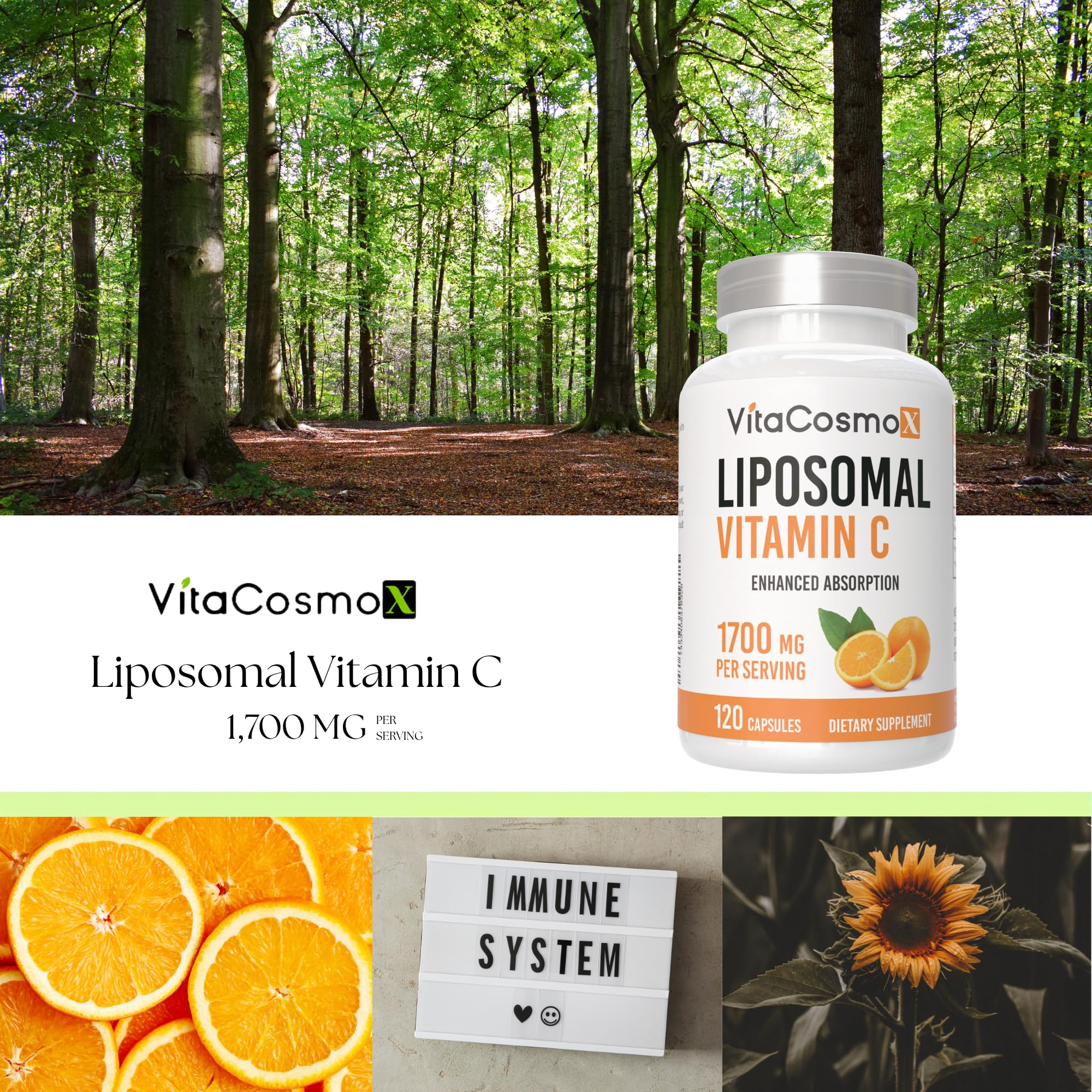 VitaCosmoX GMP-certified facility badge on product imagery