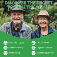 VitaCosmoX NAD+ with Resveratrol label showing vegan and non-GMO attributes