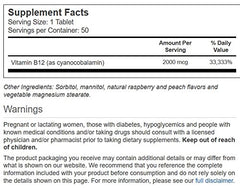 Vitacost Vitamin B12 Raspberry-Peach flavor melts ideal for on-the-go daily use