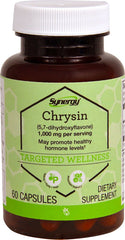 Vitacost Synergy Chrysin bottle pour for antioxidant support.