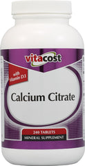 Vitacost Calcium Citrate D3 bottle front view for bone-supporting calcium delivery