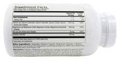 Vitacost Calcium, Magnesium & Zinc tablets close-up highlighting convenient daily mineral supplement for bone support