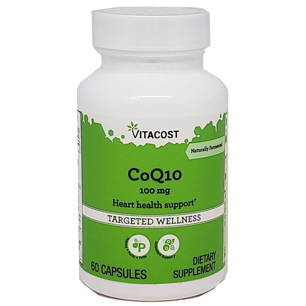 Vitacost CoQ10 100 mg bottle front view highlighting dosage and label