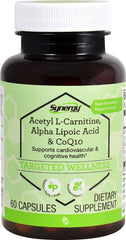 Vitacost CoQ10 bottle showing blend of antioxidants for sustained energy support.