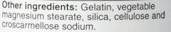 Vitacost ingredients label highlights CoQ10, ALA, ALC for mitochondrial wellness.