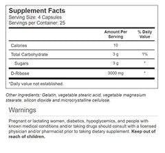 Vitacost D-Ribose capsules poured for daily energy support and recovery