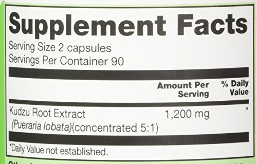 Vitacost Kudzu Root Extract capsules: convenient daily capsules for ongoing use.