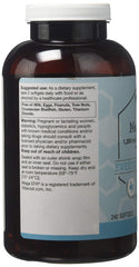 Close-up of Vitacost Mega EFA Mini Gels softgels, small size for easy swallowing.