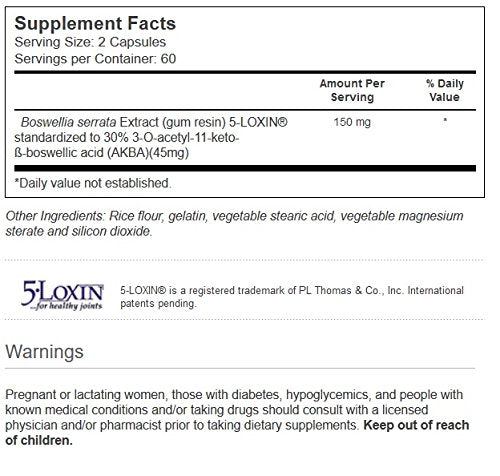 Vitacost Synergy 5-Loxin AKBA bottle pour for easy daily joint support.