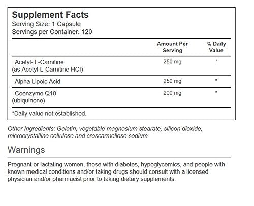Close-up of Vitacost Synergy capsules highlighting quality ingredients for cardiovascular and cognitive support.