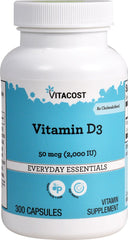 Vitacost Vitamin D3 bottle cap close-up, showcasing easy-to-take capsules for daily bone support.