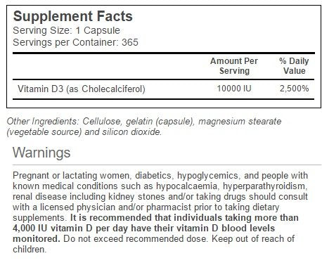 Vitacost Vitamin D3 capsules close up showing capsules and branding