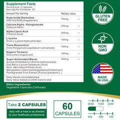 VITACRLLYNMN capsules close-up shows potent capsules for daily antioxidant support.