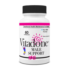 Vitadone Male Support bottle cap—easy daily intake for vitality.