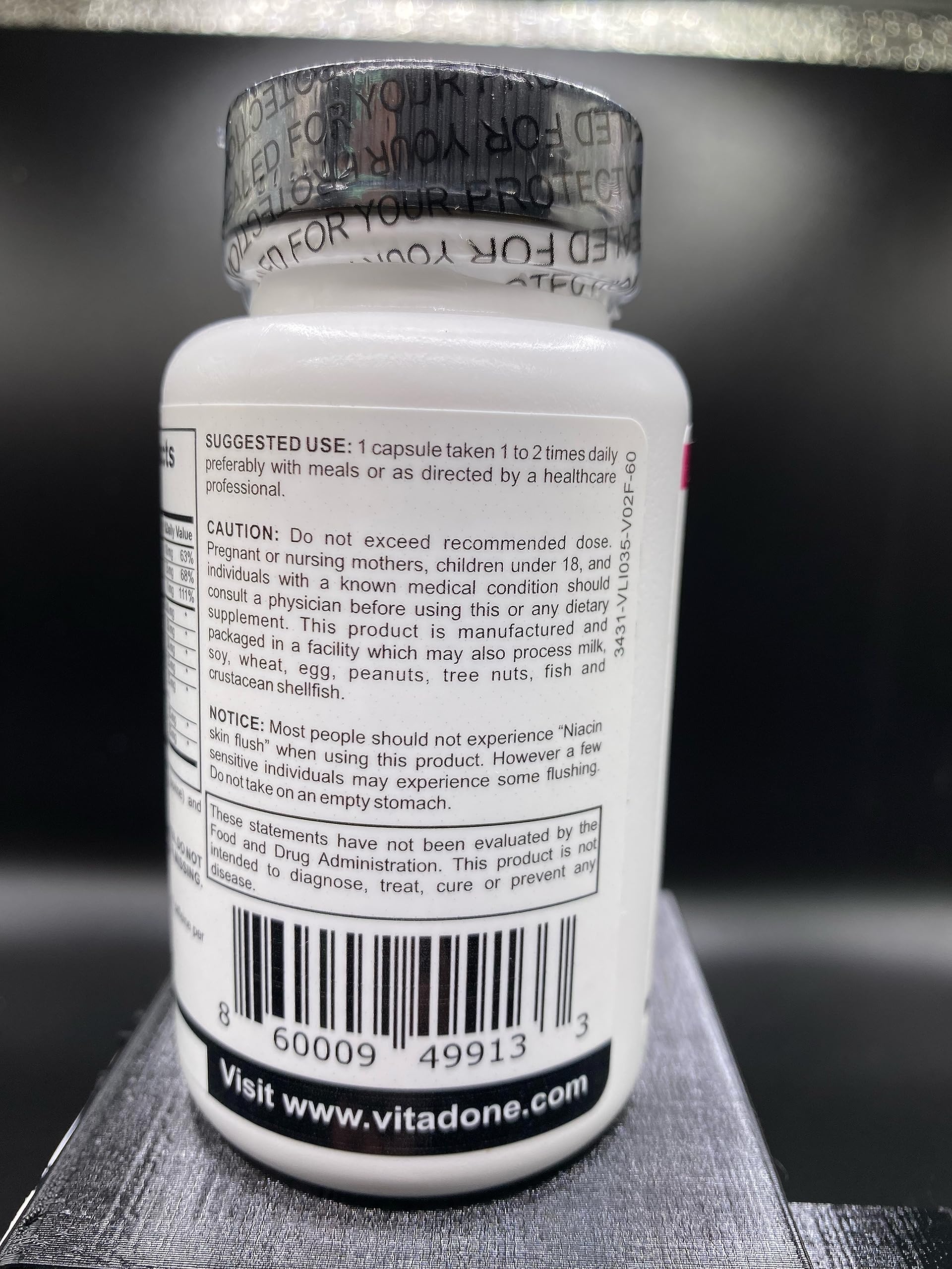 Vitadone Male Support box packaging signals premium wellness.