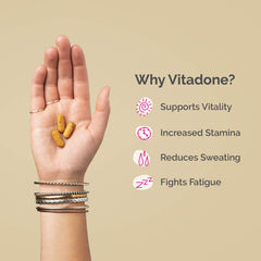 Vitadone multivitamin bottle back view showing ingredients and directions