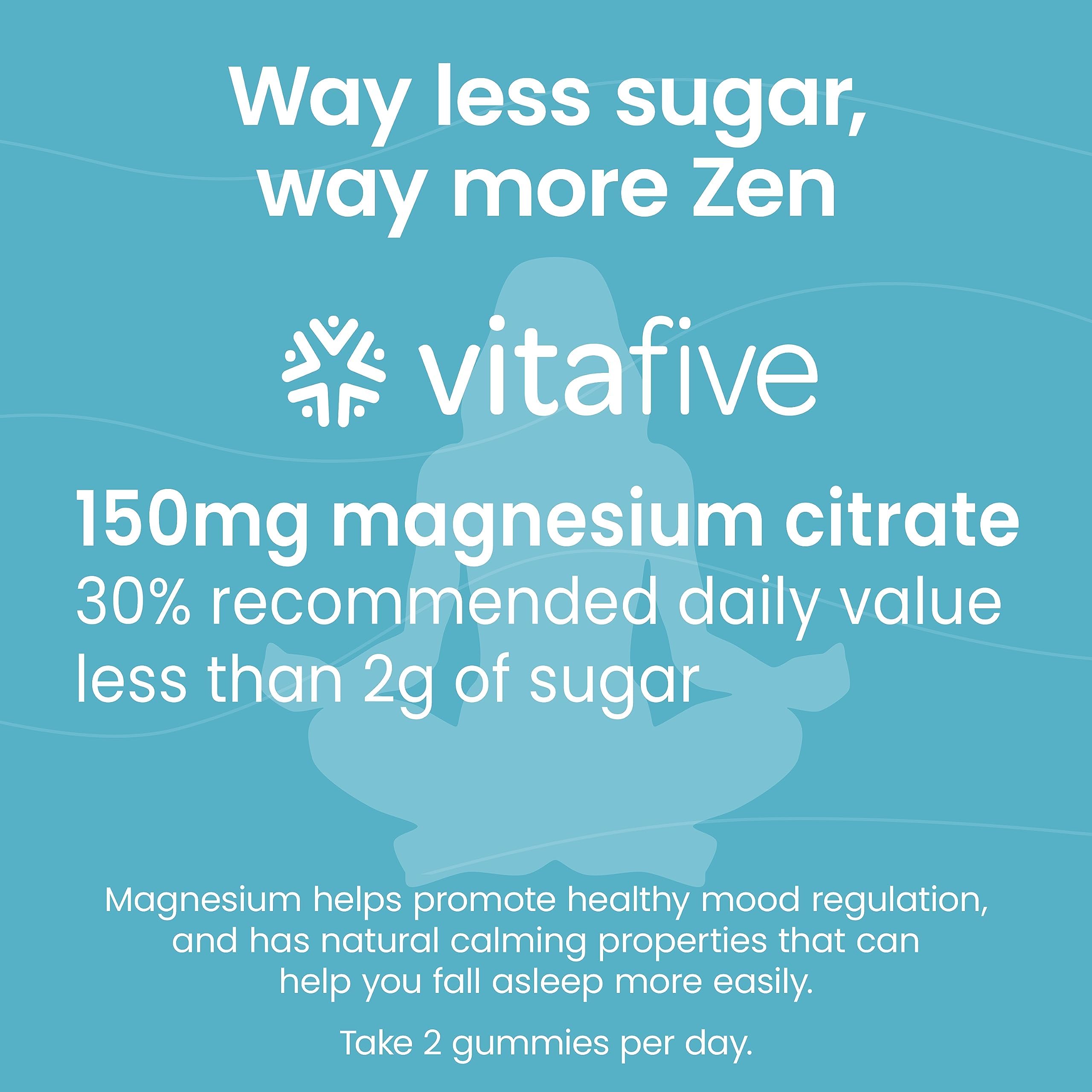 Vitafive Calm Gummies close-up showing soft texture and natural berry flavor