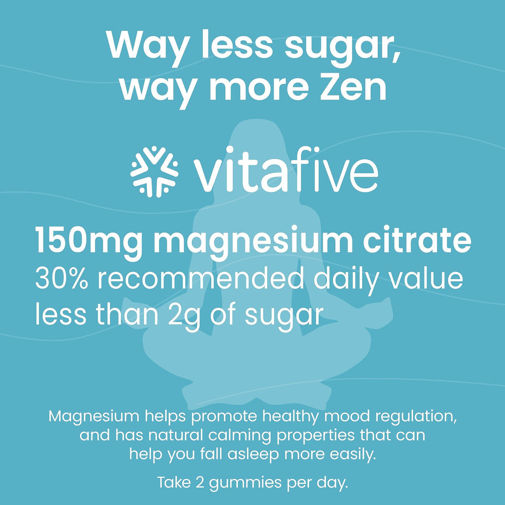 Vitafive Calm Gummies close-up showing soft texture and natural berry flavor